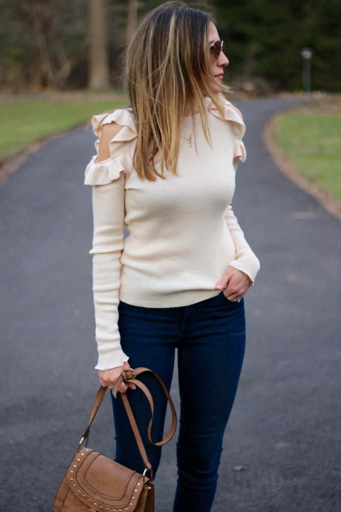 Cold Shoulder Ruffle Sweater – Don't Dress Like A Mom